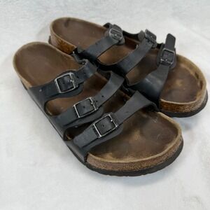 Birkenstock Florida Sandals Triple Strap Buckle Slides Casual Size‎ 38 US 7